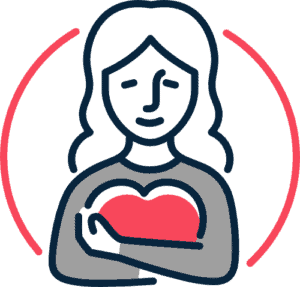 Woman Heart Circle Icon